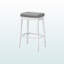 Tabouret de bar à quatre pieds Millen en blanc / gris (ensemble de 2), H 29,33 po x P 14,45 po x l 19,04 po