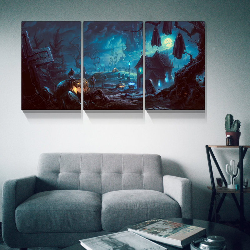Peinture sur toile Haunted Grave, H 36 po x l 48 po x P 1,5 po