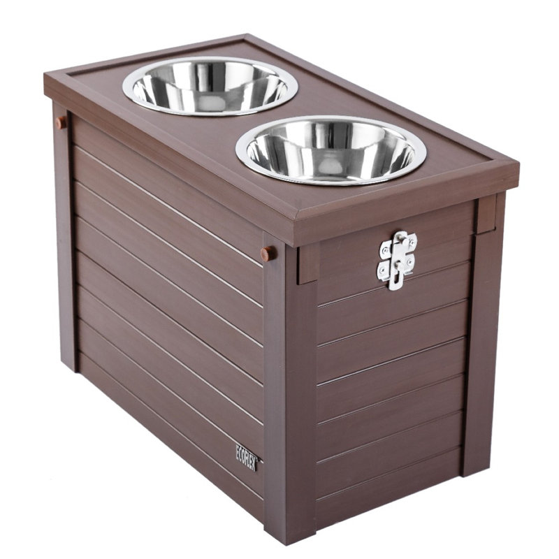 Bol pour chien avec rangement Southof ECOFLEX, Brun roux