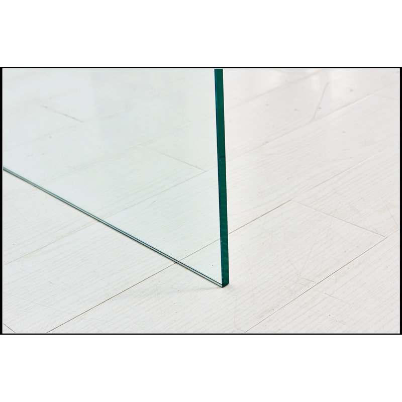 Table de bout transparente en verre trempé, moderne et durable pour une utilisation élégante à la maison et au bureau