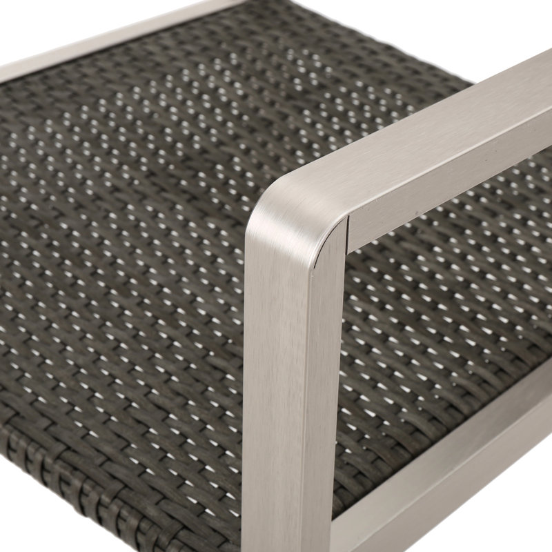 Chaises d'extérieur grises avec structure en aluminium (2) -, météo, moderne pour le jardin et la terrasse Cape Coral - aluminium, bord de piscine