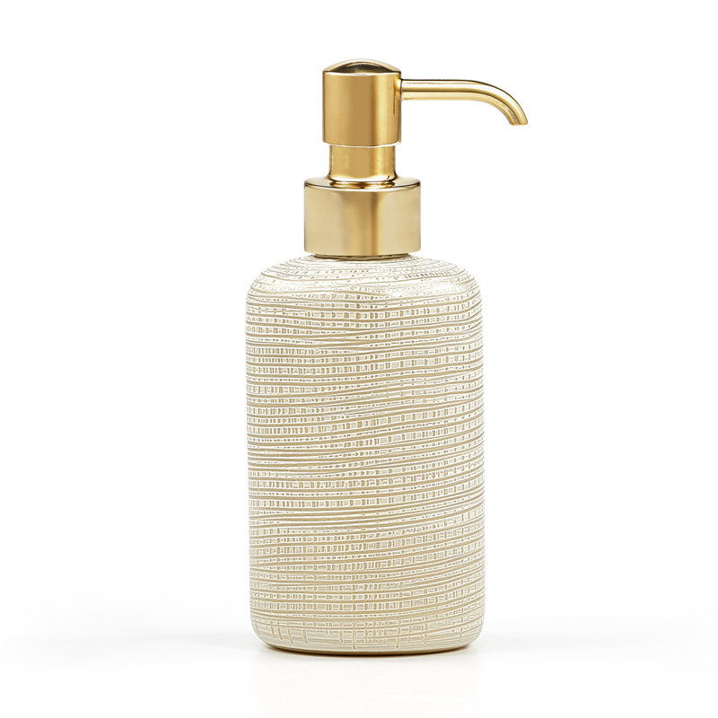 Woven Glass Soap Dispenser, Polished Gold
