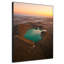 Très grande reproduction d'art sur toile - Lac de cratère turquoise au coucher du soleil, décoration d'art pour le salon ou la chambre à coucher - «Assemblage requis du cadre (cadre non fini)»-1836449008
