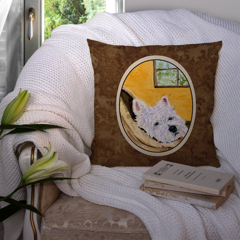 Coussin décoratif intérieur/extérieur westie