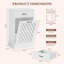  Armoire poubelle inclinable 15 gallons, finition texturée, rangement caché pour les déchets de cuisine et de salon - Blanc-122602530