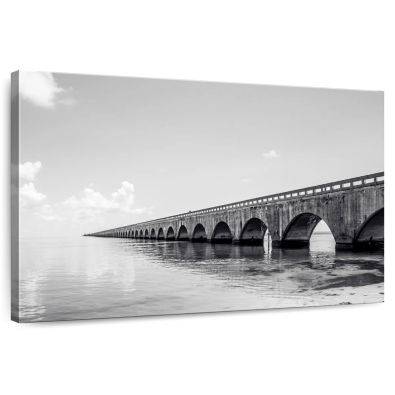 Lilie Seven Mile Bridge Monochrome, 32" H x 48" W