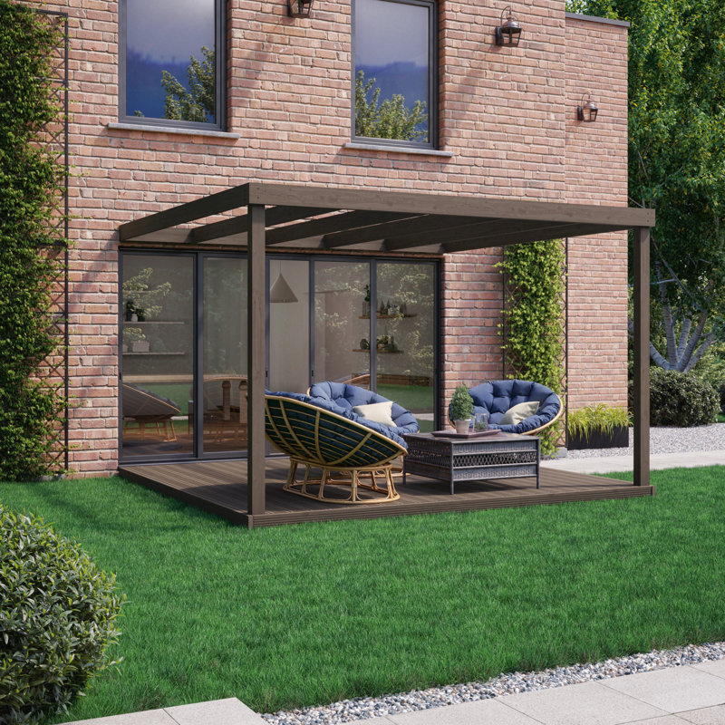 Latray Pergola, Brown, 270cm H x 300cm W x 300cm D