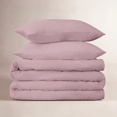 Edmont 530 Thread Count Certified Egyptian Cotton Blend Solid Duvet Cover Set with Pillow Shams