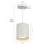 1 Suspension DEL ronde de 8 W à intensité variable 5 CCT, blanche, style industriel (lot de 1)-1007933527
