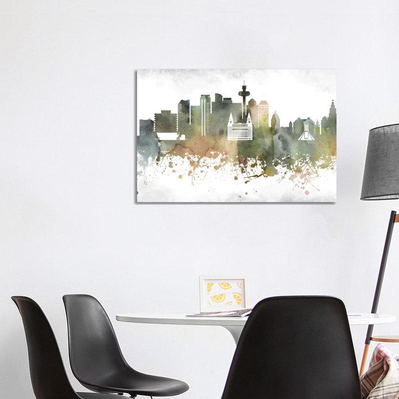 Liverpool Skyline by WallDecorAddict - Wrapped Canvas Print, 101.6 cm H x 66.04 cm W