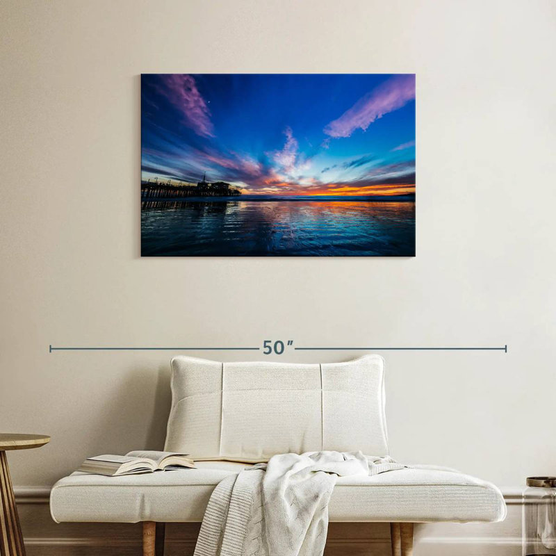 Gillard Santa Monica Beach Nightfall, 24" H x 36" W