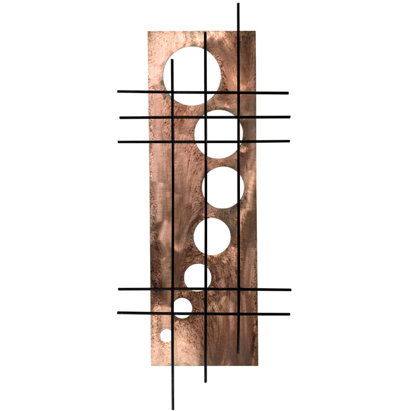 Meyerdirk Art Contemporary Industrial Metal Wall Art - Distressed Copper, Distressed Copper