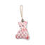 Mocha Check Bear Beaded Ornament-380064322