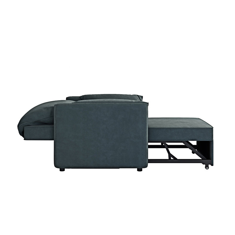 Convertible Pull Out Sofa Bed Sleeper Chair, Gray