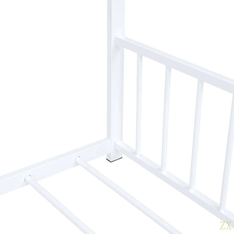 Lit double en métal, Blanc