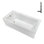 Baignoire en alcôve en acrylique blanc brillant avec drain externe 60 po x 30 po Streamline