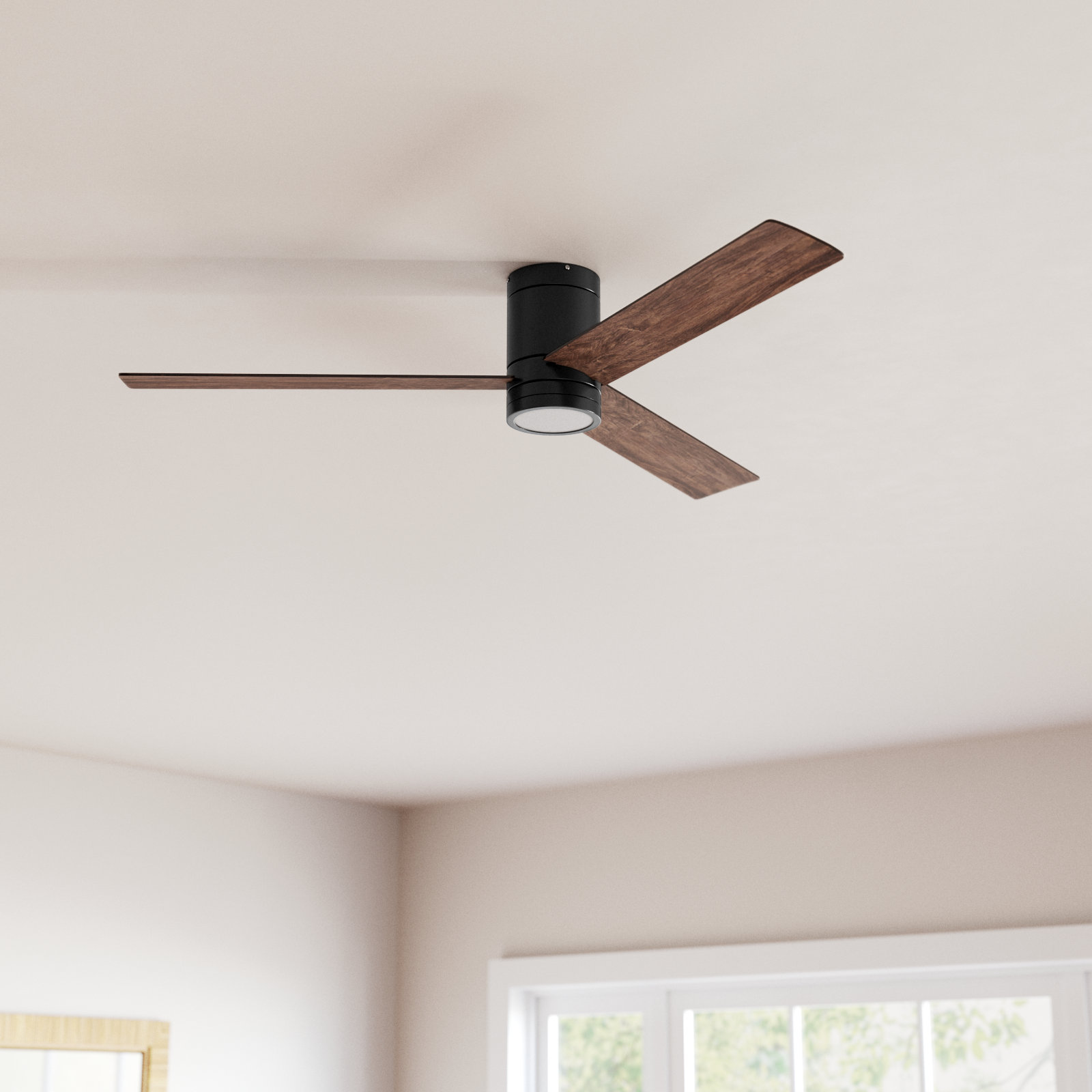 Espy 52" Ceiling Fan with LED Lights & Remote, Matte Black