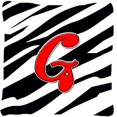 Monogramme initiale Zebra intérieur/extérieur Throw Pillow