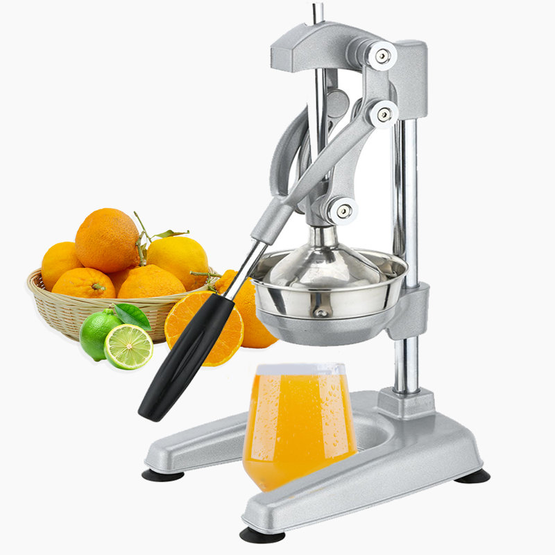 Presse-agrumes professionnel en fonte Courant, presse-agrumes orange et citron robuste, acier inoxydable - gris, Gris