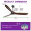 Solid Wood Ceiling Fan With Remote,3 Blade Reversible Dc Motor, Quiet Cooling For Living Room Or Bedroom-1278339476-1278184422