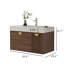 Meuble-lavabo flottant 36 po avec lavabo simple 36 po avec tiroirs et lavabo en céramique-81478526