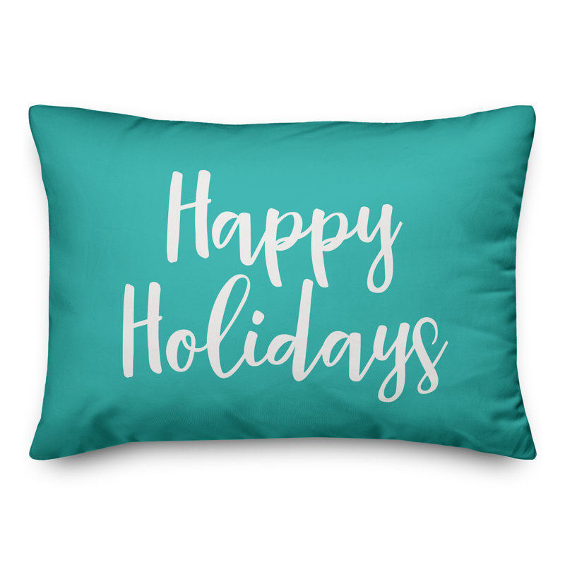 Reversible Throw Pillow, Teal