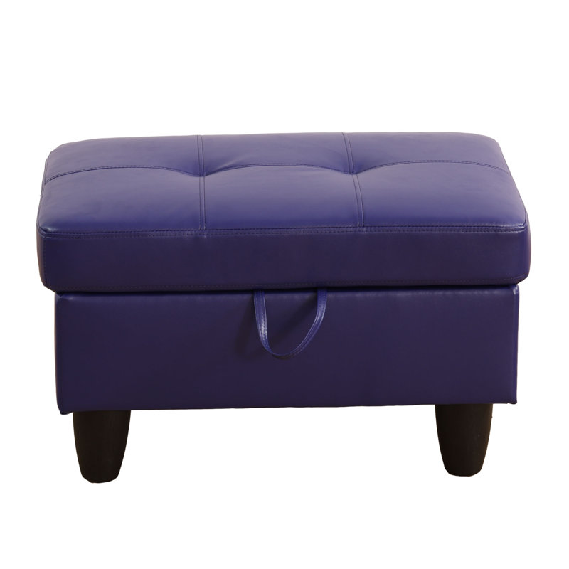 Kentvale Faux Leather Ottoman, Similicuir mauve