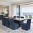 Cindina Luxe Upholstered Modern Fabric Blue Dining Chairs With High Back Support & Extra Wide Seat-123058735