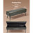 PU Leather Storage Ottoman Bench Shoe Seat with Storage & Metal Legs Green