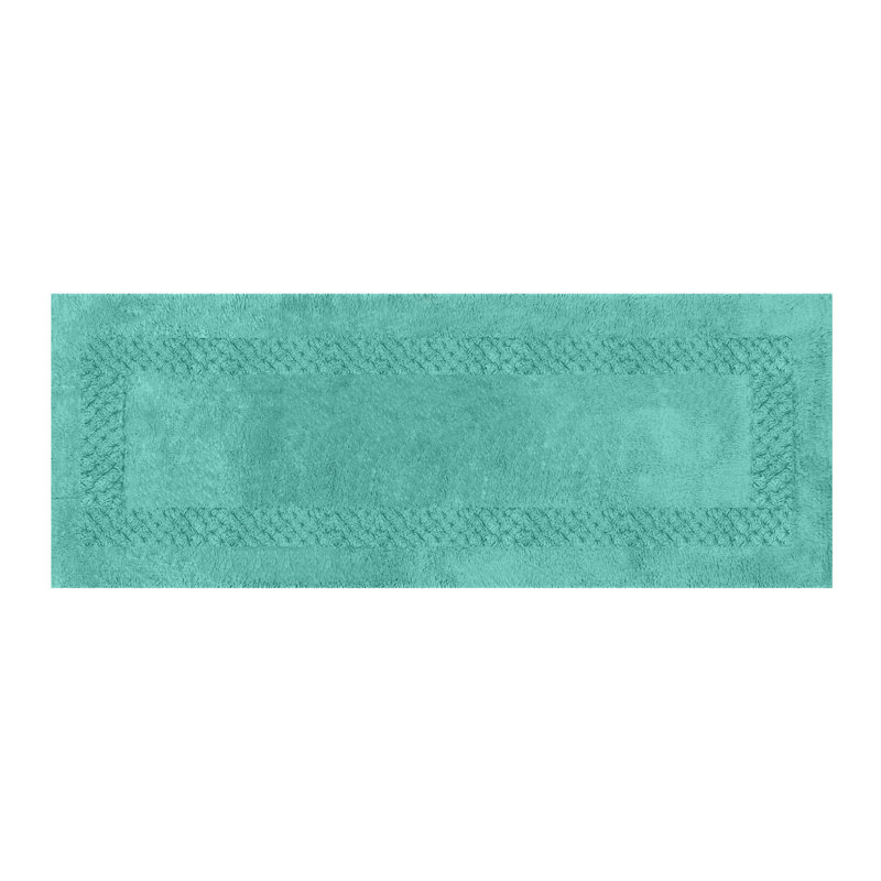 Tapis pour salle de bain 100% coton Classy Bathmat, l 21 po x L 54 po, Aigue-marine