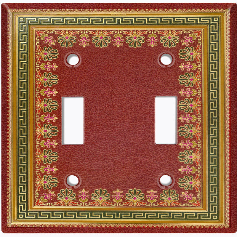 Patterned 2 - Gang Toggle Light Switch Standard Wall Plate