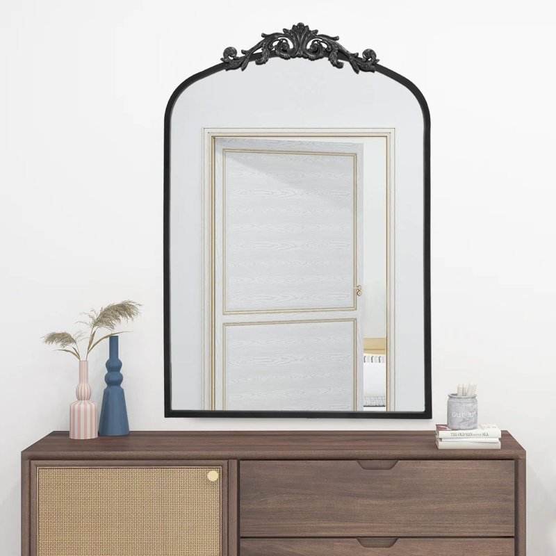 Dungonnell Iron Arch Mirror, Black, 89.5cm H x 60cm W