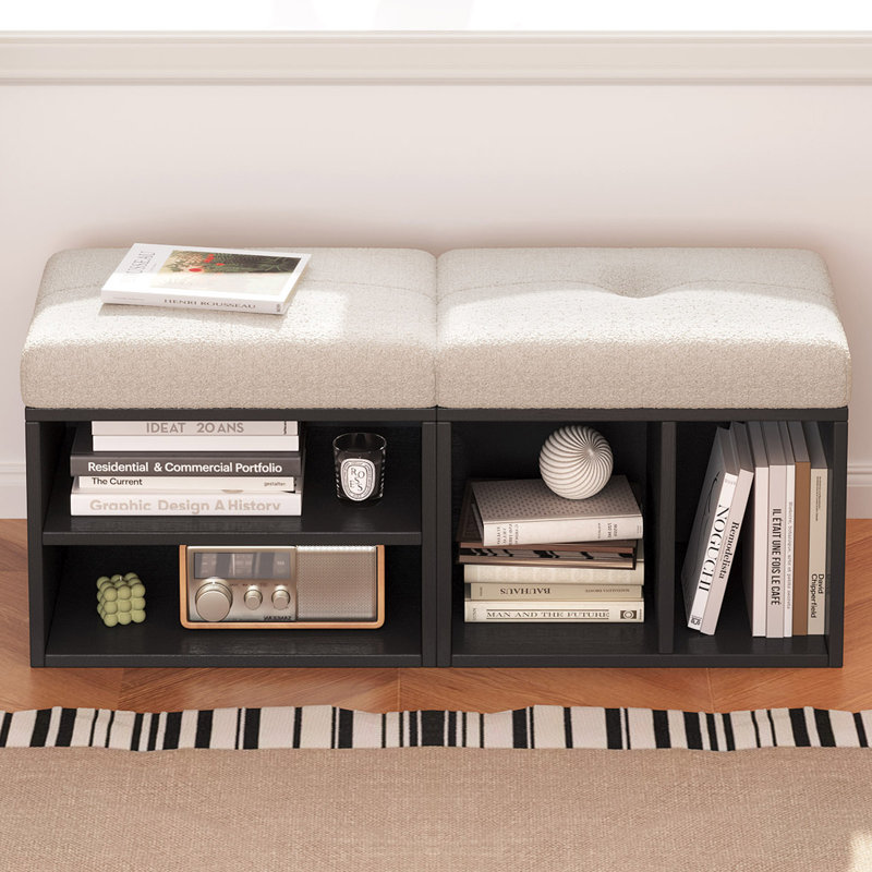 Polyester Upholstered Storage Bench