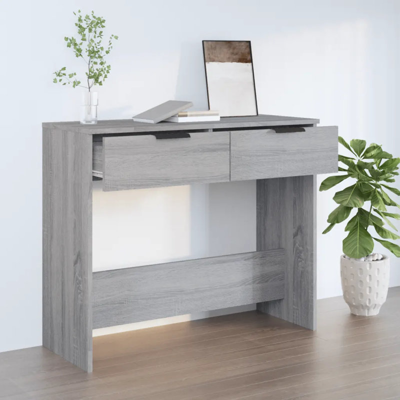 vidaXL Console Table Decorative Accent Table for Entryway Engineered Wood, Grey Sonoma
