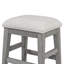 Ensemble de table de salle à manger pour 3 personnes TREXM, ensemble de table et chaises de cuisine rétro avec 3 tiroirs de rangement, idéal pour les petits espaces (gris clair)-901489853-901489851