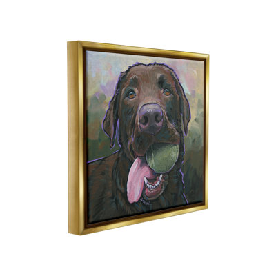 "Chien jouant au ballon" par Nadi Spencer sur toile