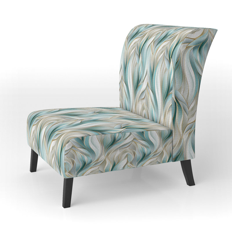Fauteuil de chambre rembourré vert et blanc Sparkling Dazzle Glamour