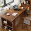 Bureau rectangulaire en bois massif brun noisette-109304982