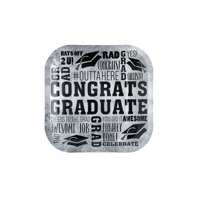 Noonan Disposable Paper Graduation Dessert Plate
