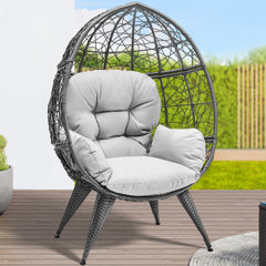 Luxury White Ottertex Replacement Cushion for Indoor/Outdoor Egg Chair/Hanging  Chair/Cocoon Chair/Papasan Chair-Color:White 