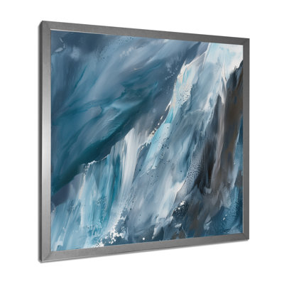 Cadre photo « splash blue indigo », reproduction d’art sur toile
