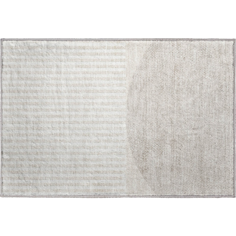Premium Machine Washable Mayfield AMF2134 Geometric Rug, 1'8" x 2'6", Putty