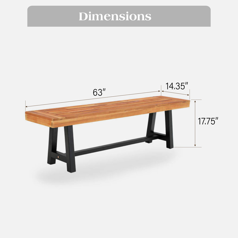 Banc d'extérieur en acacia (ensemble de 2)