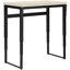 Bureau assis-debout pour bureau à domicile, hauteur réglable de 122 cm (48 po), plateau en stratifié beige avec structure en métal noir, bureau fonctionnel pour ordinateur portable idéal pour les petits bureaux, hauteur réglable de 122 cm (48 po), espace de travail compact