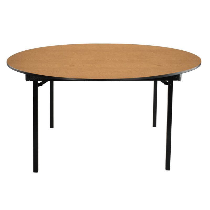 Table de banquet circulaire pliante, Chêne rampe, H 29 po x l 48 po x P 48 po