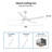 56'' Ceiling Fan with LED Lights-91022863
