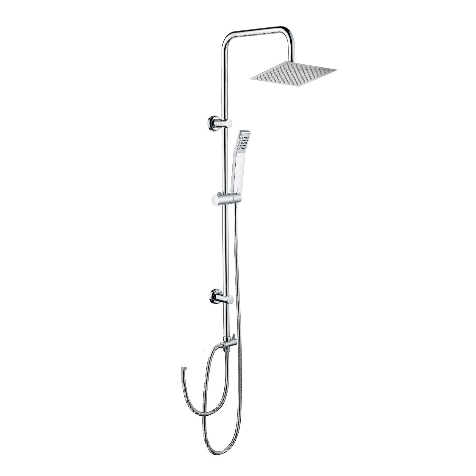 iBathUK IBathUK 2 Way Shower Riser Rail Kit with SS Fixed Head ...
