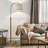 62.5 "solid Wood Lamp, Used For Office And Living Room Decoration Reading. (walnut Color With Gold)