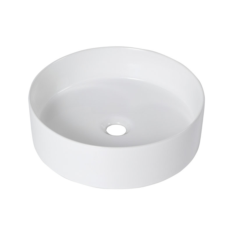 Lavabo de salle de bain rond en céramique