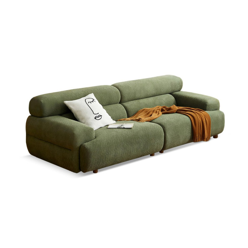 Coussin en velours vert, H 28,35 po x l 98,43 po x P 43,70 po, Vert